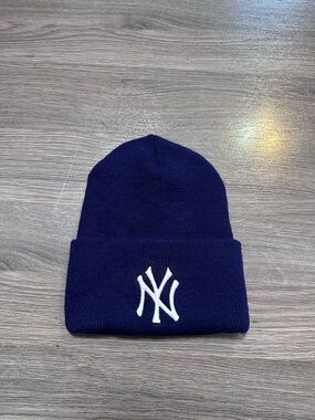 Vintage 90s New Era New York Yankees Logo Beanie Hat OS USA MADE